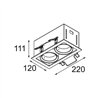Modular Mini-Multiple Recessed Adjustable M-LED 2x DE | Spot encastré
