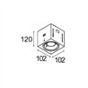Modular Mini-Multiple Recessed Trimless Adjustable GU10 1x DE | Einbauspot