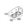 Modular Mini-Multiple Recessed Trimless Adjustable GU10 2x DE | Recessed spot
