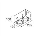 Modular Mini-Multiple Recessed Trimless Adjustable M-LED 2x DE | Inbouwspot