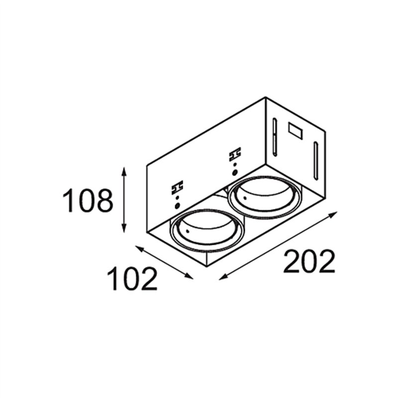Modular Mini-Multiple Recessed Trimless Adjustable M-LED 2x DE | Inbouwspot