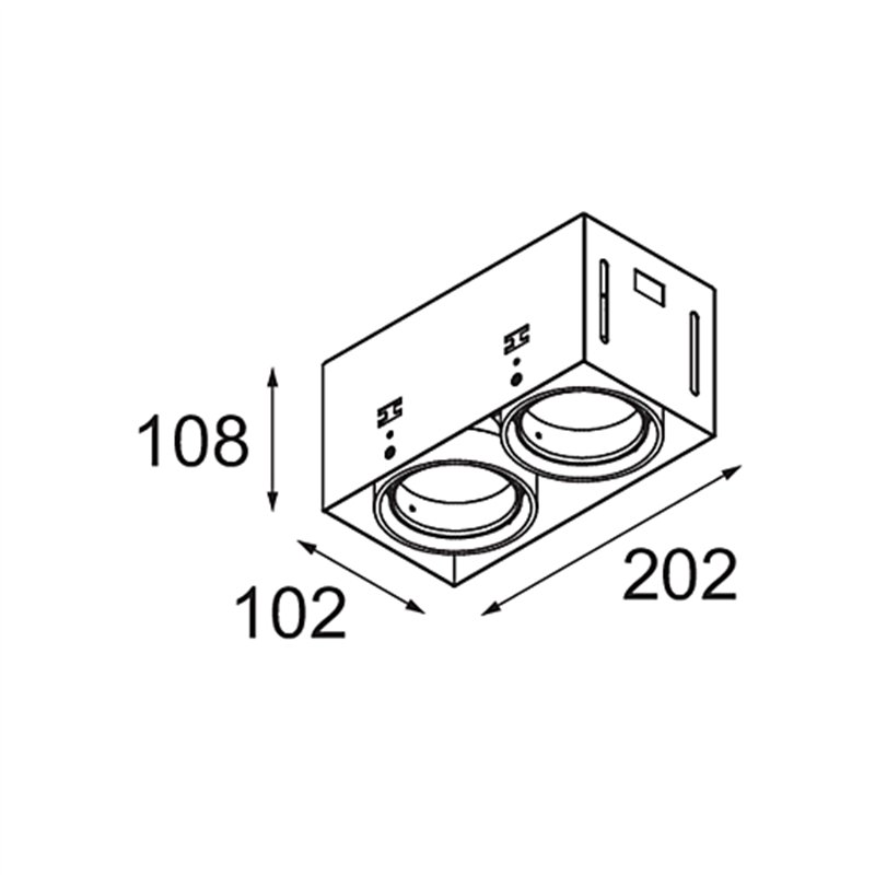 Modular Mini-Multiple Smart Ring Recessed Trimless Adjustable 2x LED DE | Recessed spot