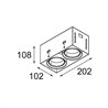 Modular Mini-Multiple Smart Ring Recessed Trimless Adjustable 2x LED DE | Einbauspot