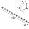 Modular Pista Linear Light Track 48V 1636 1x LED | Éclairage sur rail