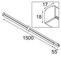 Modular Pista Linear Light Track 48V 1555 1x LED | Trackverlichting