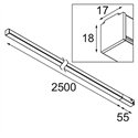 Modular Pista Linear Light Track 48V 2555 1x LED | Trackverlichting
