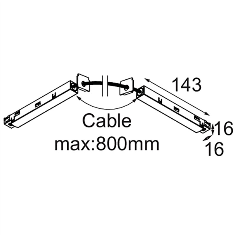 Modular Track 48V Connection Flexible Electrical/Mechanical
