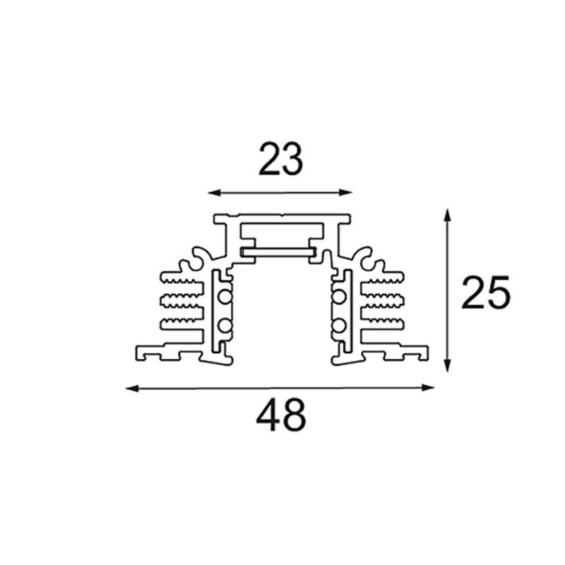 Modular Track 48V Profile Recessed Trimless 3000