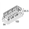 Modular Qbini Frame Recessed 3x | Einbauspot