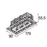 Modular Qbini Frame Recessed Trimless 3x | Spot encastré