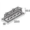 Modular Qbini Frame Recessed Trimless 4x | Spot encastré