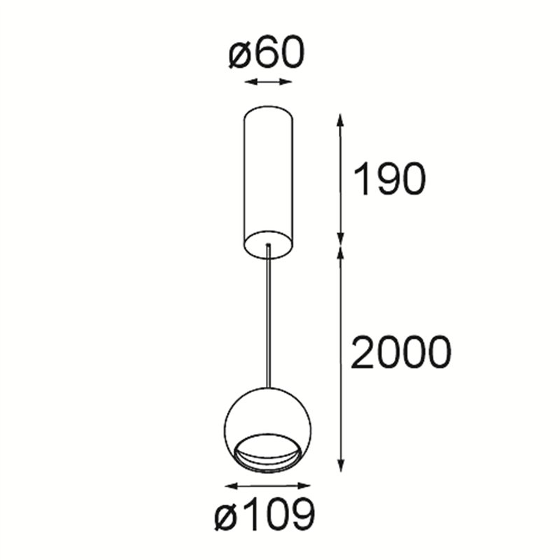 Modular Smart Ball Suspended 82 1x DI | Suspension lamp