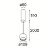 Modular Smart Ball Suspended 82 1x DI | Hängelampe