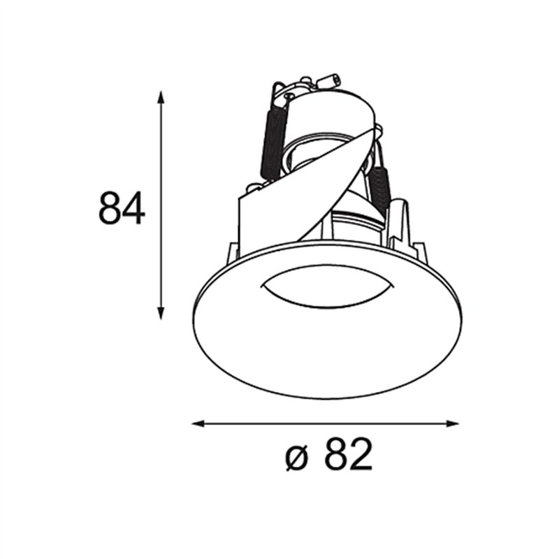 Modular Smart Cake Recessed 82 1x GU10 | Einbauspot