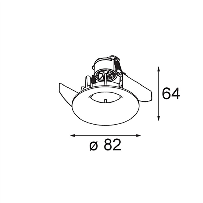 Modular Smart Cake Recessed 82 1x For Tube/Box GU10 | Inbouwspot