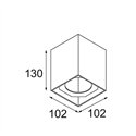 Modular Smart Box Surface 82 1x DI | Plafondlamp