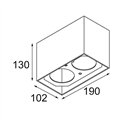 Modular Smart Box Surface 82 2x DI | Plafondlamp