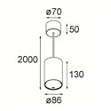 Modular Smart Tube Suspended 82 L 1x DI 500mA | Hanglamp