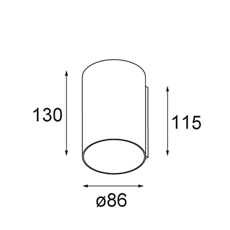 Modular Smart Tube Wall 82 L 1x DI 500mA | Wall lamp