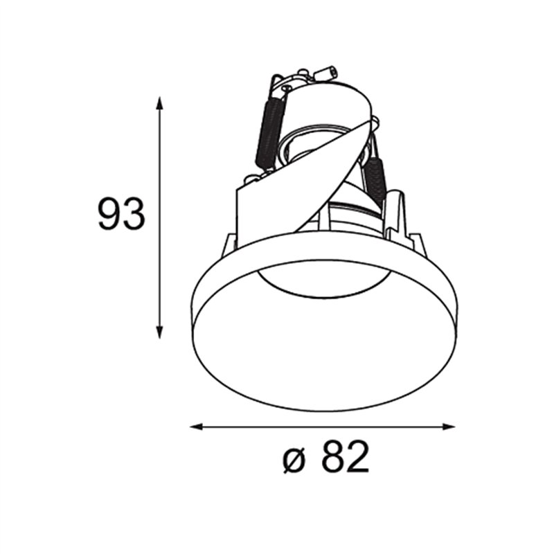 Modular Smart Kup Recessed 82 1x GU10 | Inbouwspot