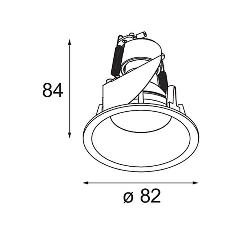 Modular Smart Lotis Recessed 82 1x GU10 | Spot encastré