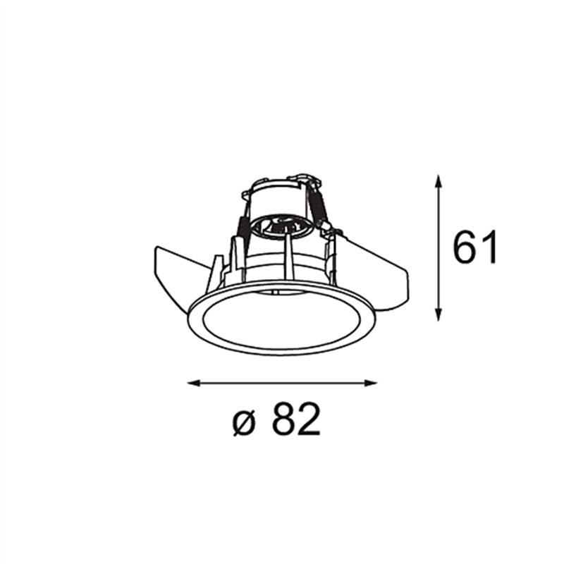 Modular Smart Lotis Recessed 82 1x For Tube/Box GU10 | Inbouwspot