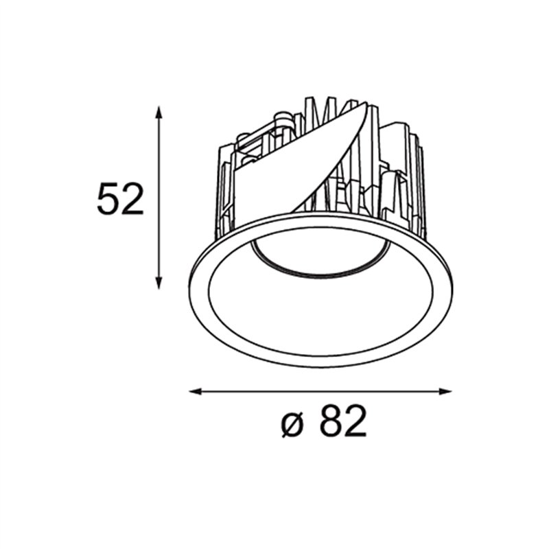 Modular Smart Lotis Recessed 82 1x LED DE | Recessed spot