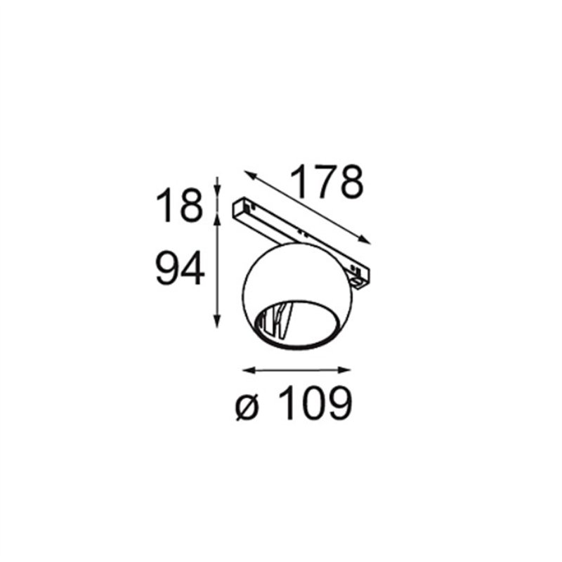 Modular Marbul Track 48V Adjustable 109 1x LED | Schienenbeleuchtung