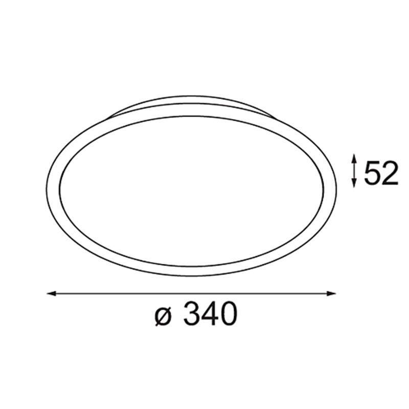 Modular Kompas Round Surface 340 100W DI 500mA | Plafondlamp / Wandlamp