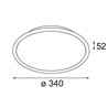 Modular Kompas Round Surface 340 100W DI 500mA | Ceiling lamp / Wall lamp