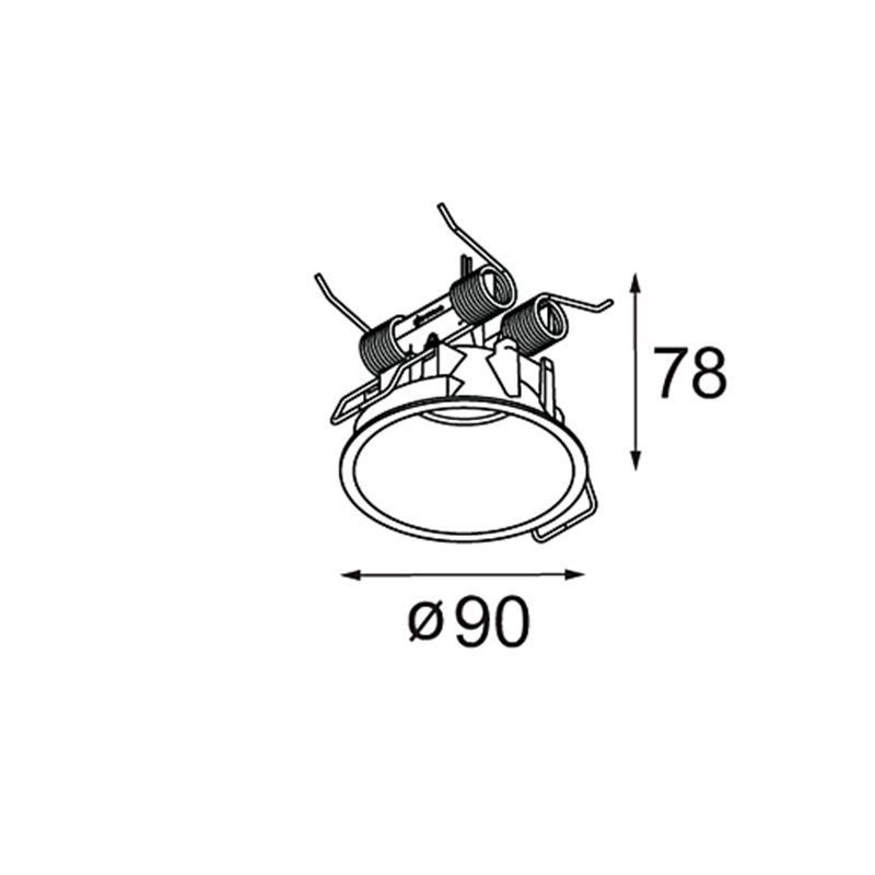 Modular Modupoint Round Deep Recessed 90 1x DE | Inbouwspot