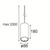 Modular Smart Tube Kompas Suspended 82 XL 1x DE | Lampe à suspension