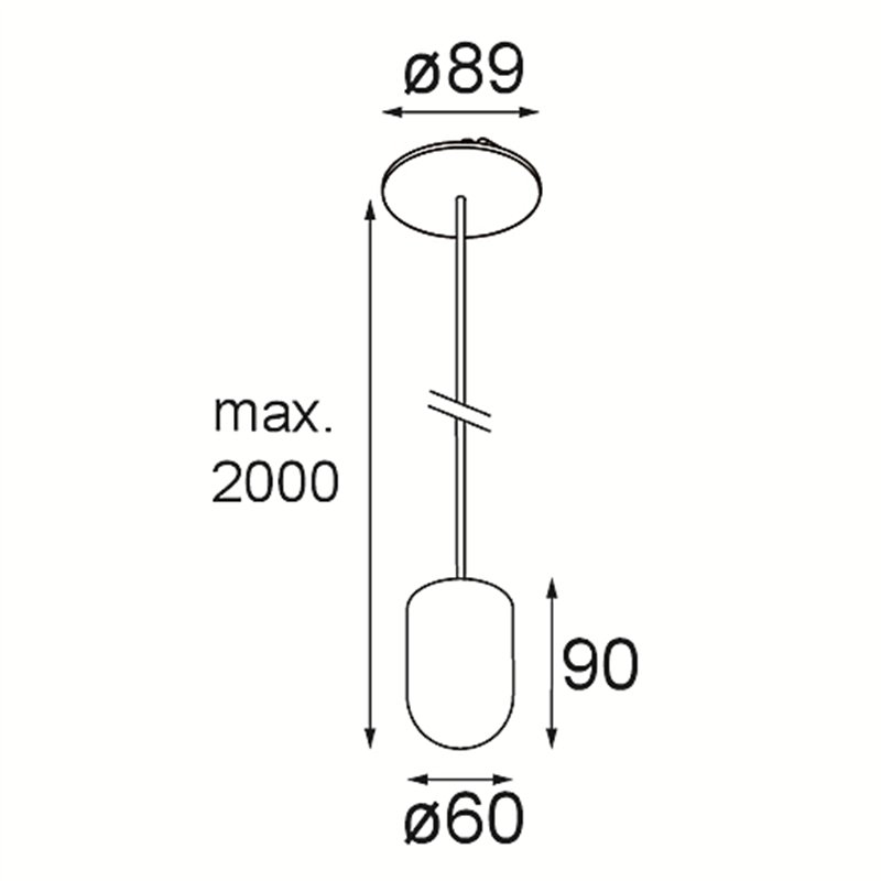 Modular Placebo Suspended Up 60 1x LED 1800-3000K WD DE | Suspension lamp