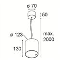 Modular Smart Tube Suspended 115 1x 1800-3000K WD DI 350mA | Hanglamp