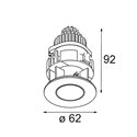 Modular Tetrix Pinhole Recessed 62 1x IP55 LED DE | Inbouwspot