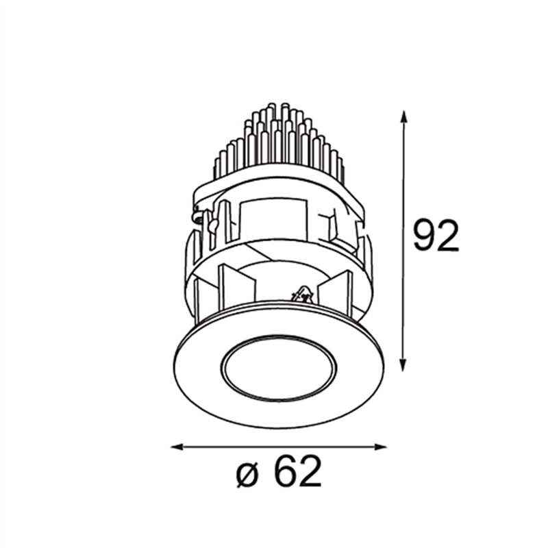 Modular Tetrix Pinhole Recessed 62 1x IP55 LED DE | Einbauspot