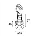 Modular Tetrix Pinhole Recessed 62 1x LED GU10 | Inbouwspot