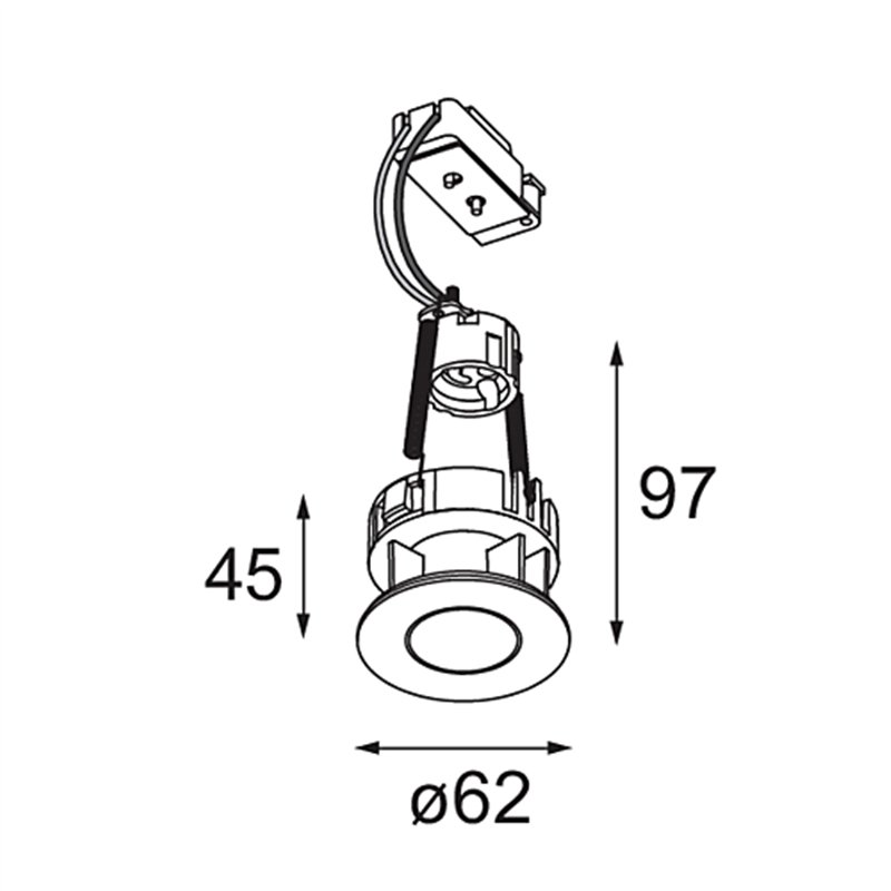 Modular Tetrix Pinhole Recessed 62 1x LED GU10 | Inbouwspot