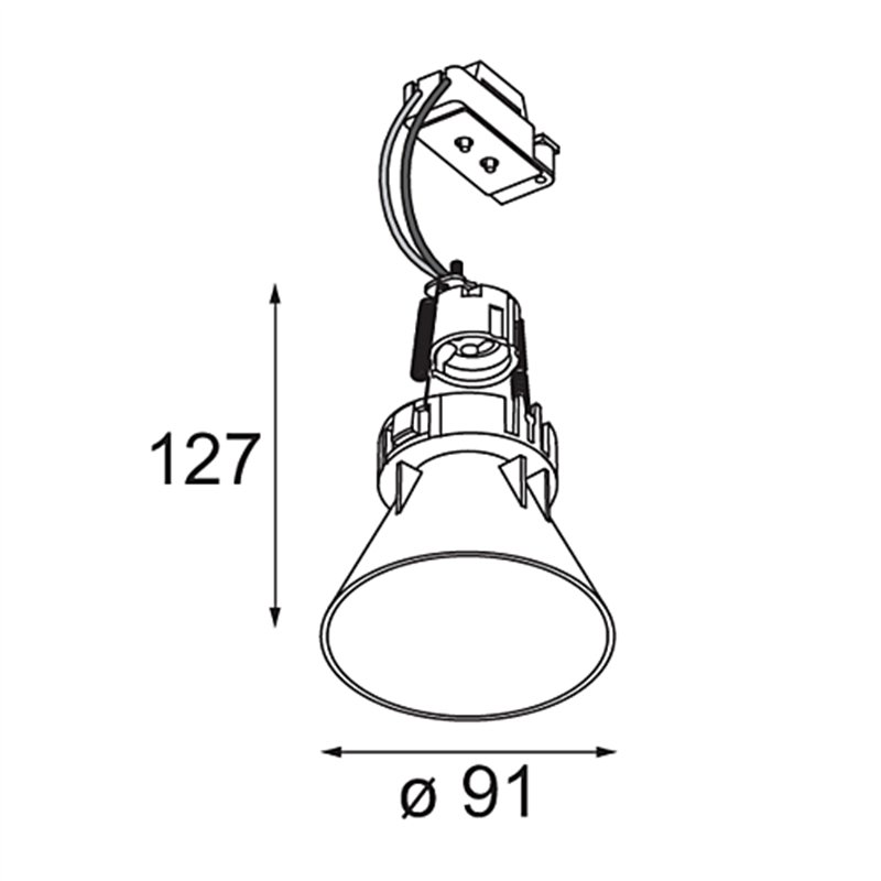 Modular Tetrix Cone Recessed 90 1x LED GU10 | Einbauspot
