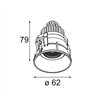Modular Tetrix Adjustable Recessed 62 1x IP55 LED DE | Spot encastré