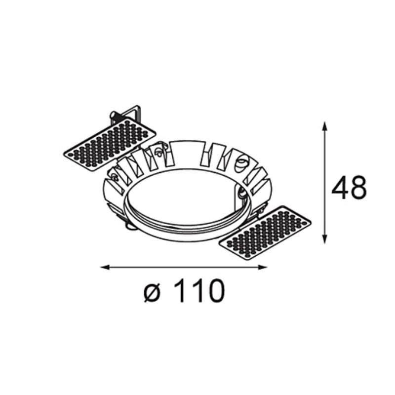 Modular Ring Recessed Trimless 110 1x