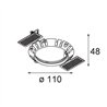 Modular Ring Recessed Trimless 110 1x