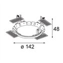 Modular Ring Recessed Trimless 146 1x