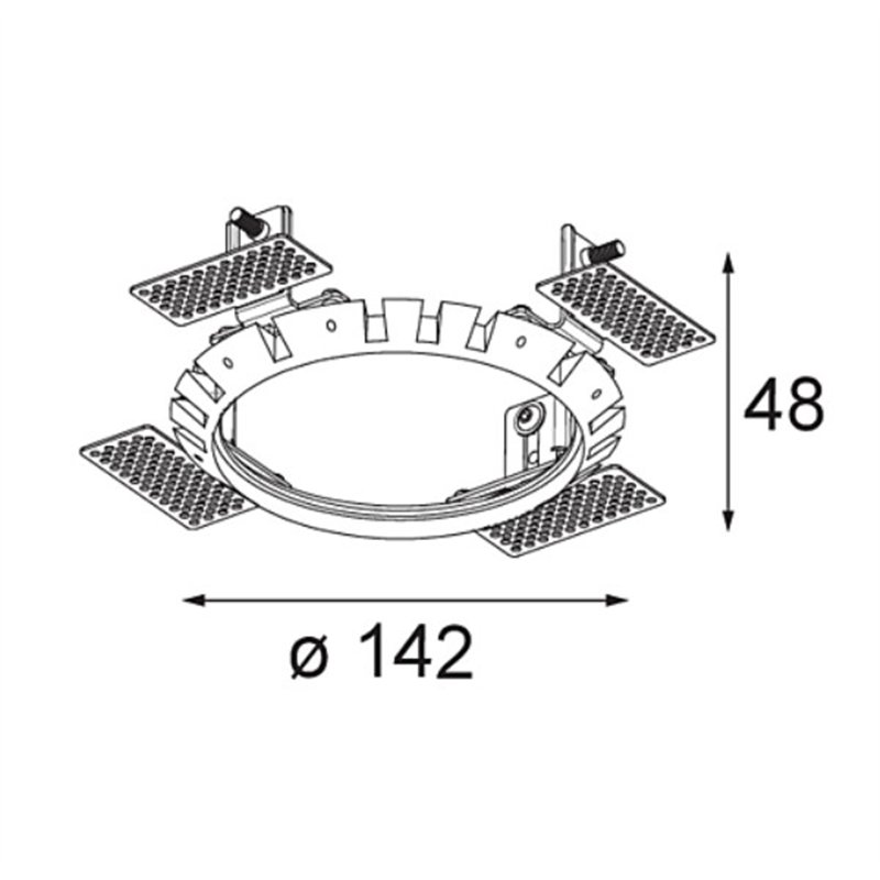 Modular Ring Recessed Trimless 146 1x