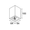 Modular Qbini Box Surface 1x DE | Plafondlamp