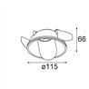 Modular Hollow Recessed Trimless Adjustable 115 1x LED DE | Spot encastré