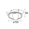 Modular Hollow Recessed Adjustable 125 1x LED DE | Recessed spot