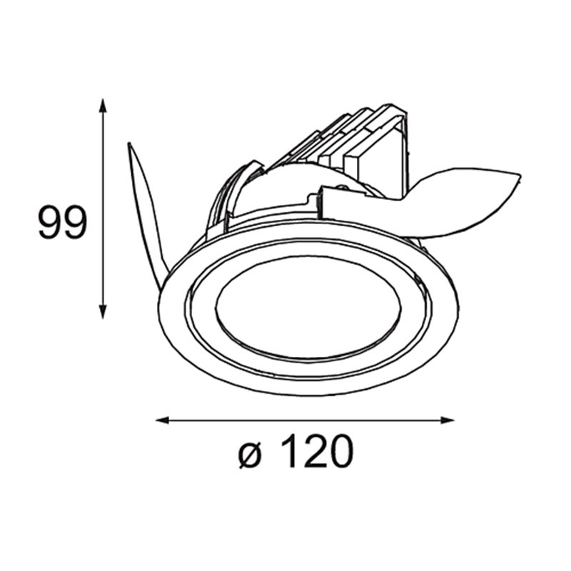 Modular K 120 Recessed Adjustable 120 1x LED DE | Einbauspot