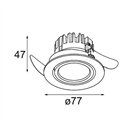 Modular K 77 Recessed Adjustable 77 1x LED RD | Inbouwspot