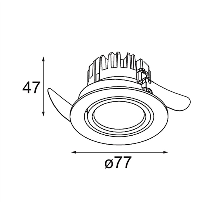 Modular K 77 Recessed Adjustable 77 1x LED RD | Einbauspot